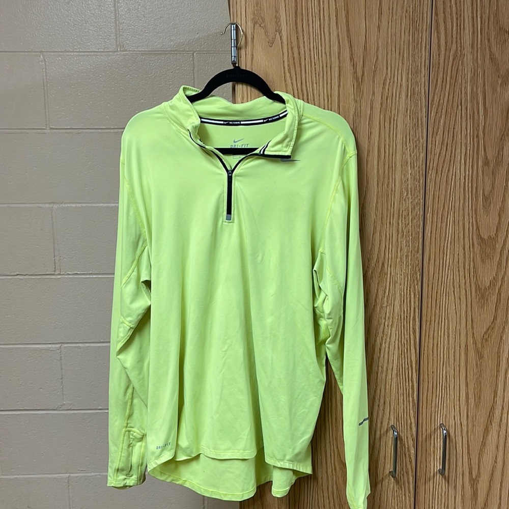 Neon green Nike quarter zip